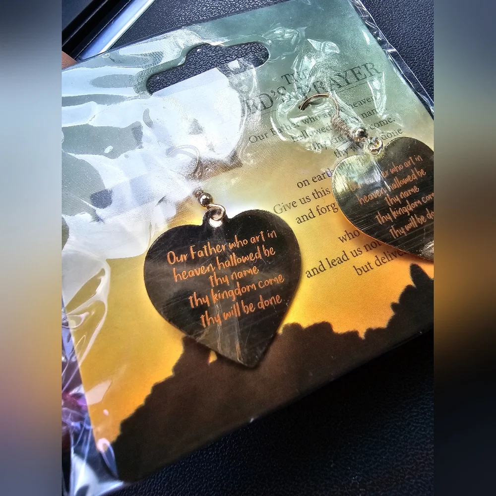 NWT the Lord's prayer earrings